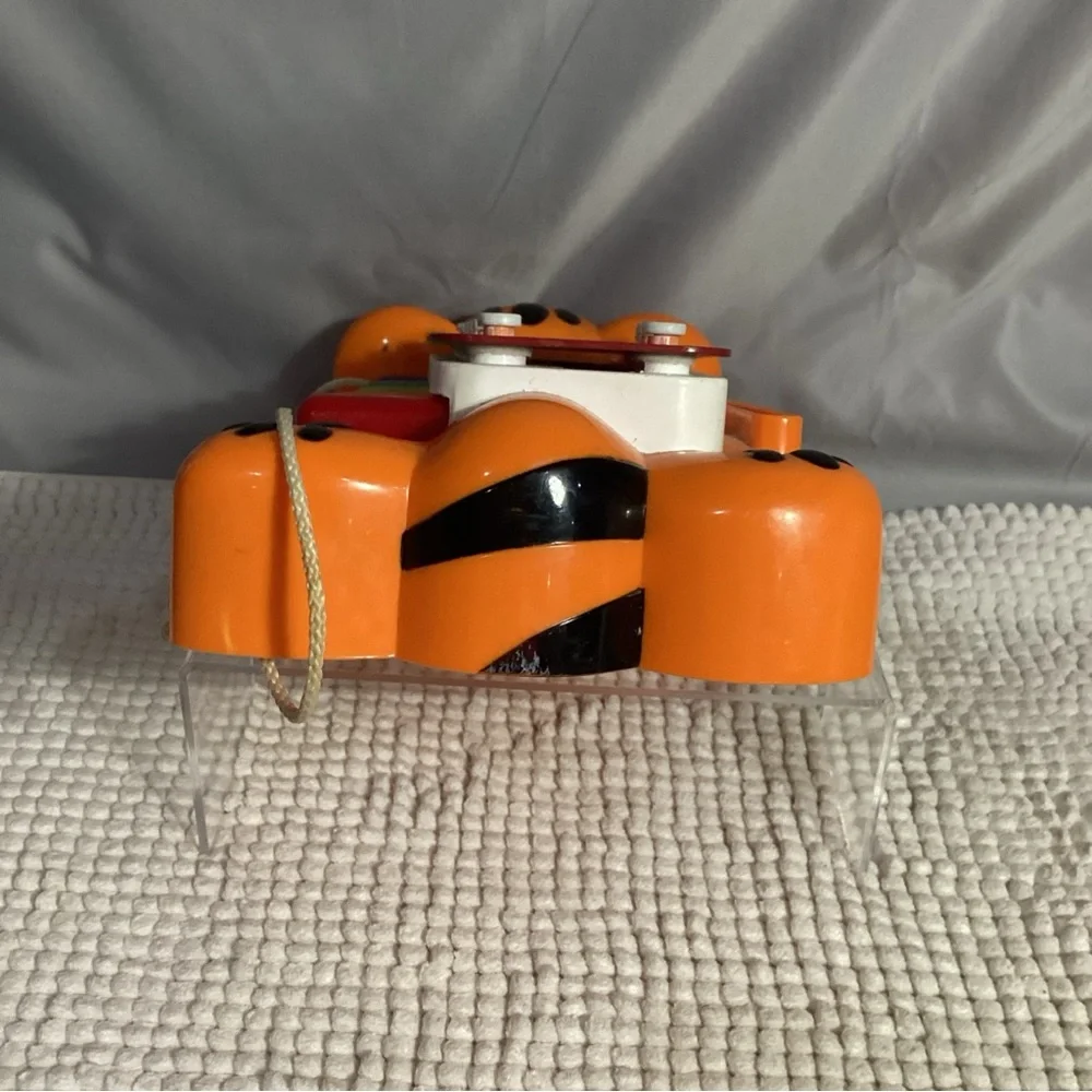 Little Tikes Orange Tiger Xylophone Piano Toy with Attached Red Sticks VGUC